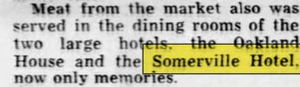 Somerville Hotel - Dec 1952 Article